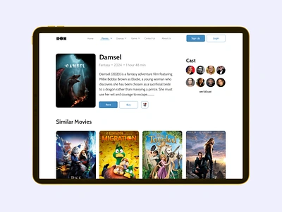 Daily UI Challenge # 87 - A Smart TV for a Movie Streaming App android branding coco daily challenge daily ui daily ui challenge 87 damsel design divergents figma figma design illustration iphone migration rise of guardian ui uiux