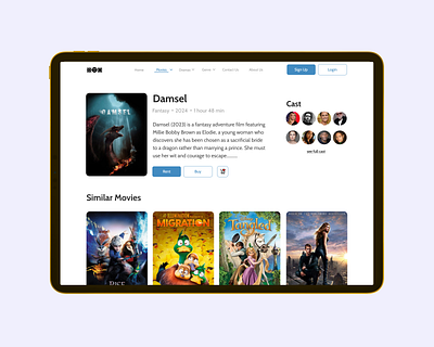 Daily UI Challenge # 87 - A Smart TV for a Movie Streaming App android branding coco daily challenge daily ui daily ui challenge 87 damsel design divergents figma figma design illustration iphone migration rise of guardian ui uiux