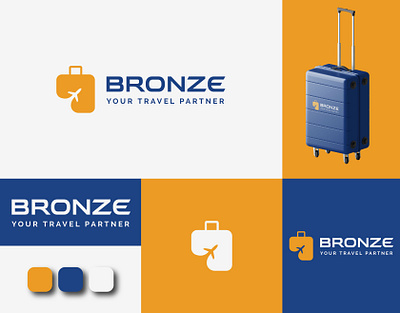 Bronze Branding brand brand designer brand identity branding graphic design hotel identity logo logo design logos luggage marketing startup tour tourism travel travel agency trip typography visual