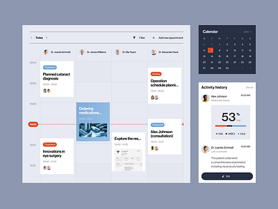 Dashboard for a Healthcare SaaS ✦ DocCRM design interface product service startup ui ux web website