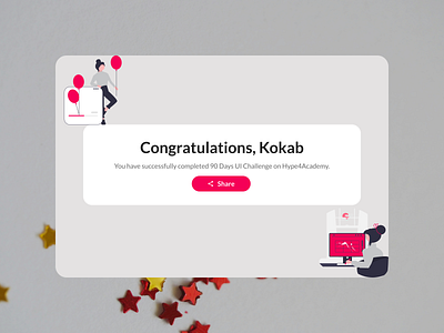 Daily UI Challenge # 90 - A Challenge Completion Certificate android animation branding daily challenge daily ui daily ui challenge 90 design figma figma design illustration illustrations iphone ui uiux undraw