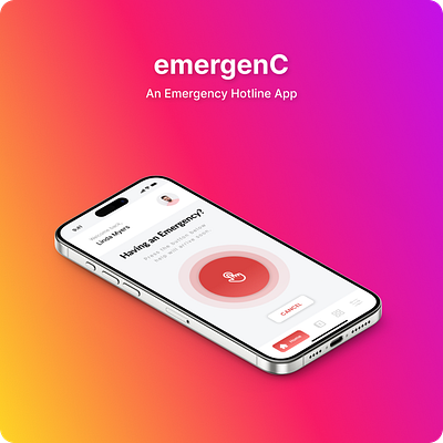 emergenC - An Emergency Hotline App 911 app emergency figma hotline mobile ui ux