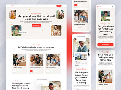 Mover - Landing page design - Mobile friendly design creative designer figma landingpage figma website design homepage design jabel landing page design mobile friendly design mobile responsive design moving company moving web design moving website property website rent renter website shifting company top landingpage top web designer top webdesign webdesign rental website ui ux design