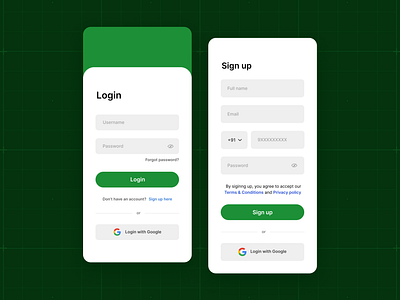 Login and Signup Screens 3d app brand button dashboard finance grsphic design login logo menu minimal mobile ui onboarding portfolio profile signup task manager ui ux