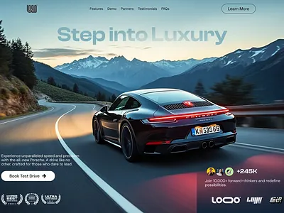Porsche Landing Page Concept ui
