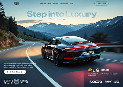 Porsche Landing Page Concept ui