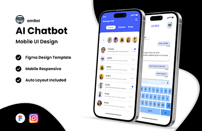 AI chatbot ai chatbot figma messaging mobile ui