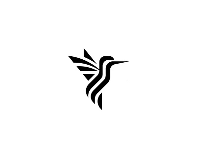 Geometric Hummingbird Logo Design abstract animal logo branding elegant bird logo geometric bird geometric hummingbird logo graphic design hummingbird logo logo logo for sale minimalist hummingbird monochromatic logo nature inspired logo simple hummingbird logo