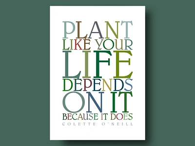 Eco Awareness Typography Poster color variation colors creative eco awareness eco friendly ecological awareness environmental environmental protection green green living inspirational inspirational design life and nature balance minimalist poster motivational typography nature preservation nature typography typographic typography typography poster