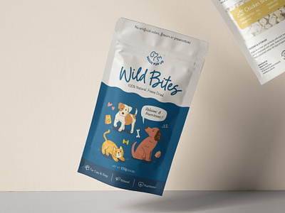 Wild Bites branding design graphic design identity packaging pet food pouch typography