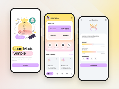 Loan Fund - Finance App Design app digital banking e wallet finance app fintech home loan ios loan loan app loan calculator loan mobile app loan planner mobile mortgage mortgage mobile app ui uiux uiux design ux ux design