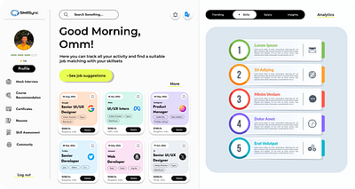 SkillSync - Job Searching Website designs job linkedin mockups ui uiux ux web