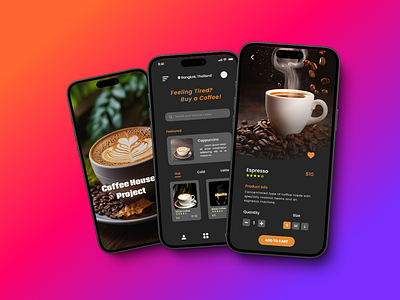 Coffee House Project app cafe coffee figma mobile shop ui