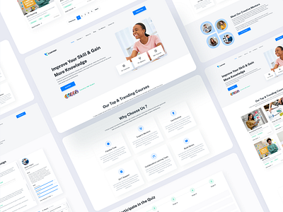 Learner || Educational Website color course course website e learning e learning platfrom education educational website landing page learning website minimal design module ui design uiux web design website