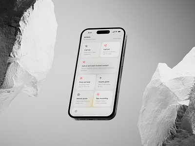 AI Emergency APP Action UI ai app ai app design ai app ui ai chat ai chat app ai emergency app ai emergency app ui ai mobile app ai mobile app ui ai mobile ui ai ui design emergency app emergency app ui emergency mobile app iphone 16 iphone 16 mockup light mode ui mobile ui ui