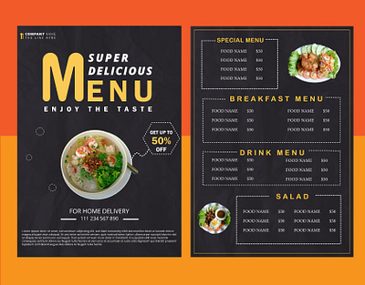 CREATIVE MENU CARD creative design graphic design illustration logo menu card motion graphics ux