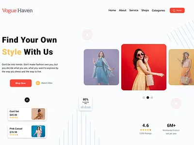 Vogue Haven - Fashion Store Homepage! figma design graphic design ui ui ux webpage webpage design