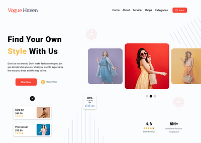 Vogue Haven - Fashion Store Homepage! figma design graphic design ui ui ux webpage webpage design