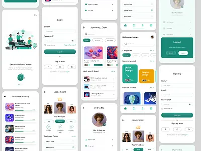 E-Learning App UI/UX Design app app design app ui e learning landing page learning app trending ui ui design ui ux design ux ux design