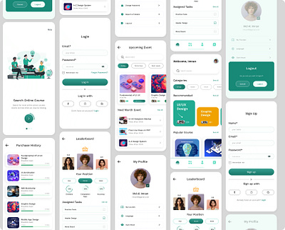 E-Learning App UI/UX Design app app design app ui e learning landing page learning app trending ui ui design ui ux design ux ux design