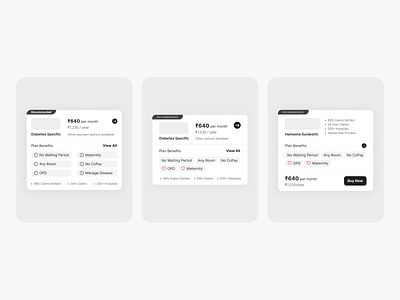 Comprehensive Plan Wireframes app design comprehensive plan figma fintech high fidelity wireframe information insurance insurance plan mobile design phonepe product design ui ui ux ux wireframe wireframing