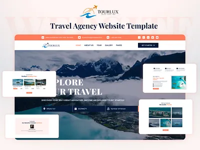 Tourlux – Travel Agency Website Template | Tourism Website bootstrap css3 design designtocodes free html template modern design tourism business tourlux travel agency website website template.