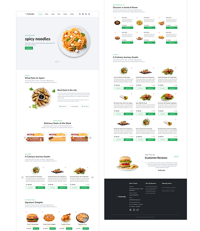 Restaurant Website landing page ui ui design web design website