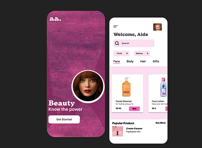 Beauty graphic design ui