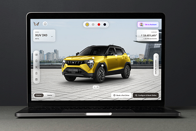 Car Configurator - Car Customizer 3d app design application car configurator car customizer car design car design concept configurator configurator concept design design concept glassmorphism mahindra xuv ui ui trend uiux ux