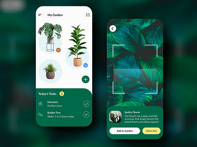 Plant care / growing app app design app ui app ux design gardening app mobila app mobile mobile ui mobile ux plant app plant care plant fertilizing plant growing app plant identification plant watering smart gardening ui ui design user interface ux ux design