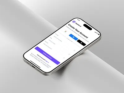 Detail of register page in mobile app app create invite login minimalism mobile page profile register registration ui ux