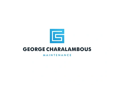 George Charalambous - Logo Design blue branding business cards design line logo main maintenance modern monogram simple smart