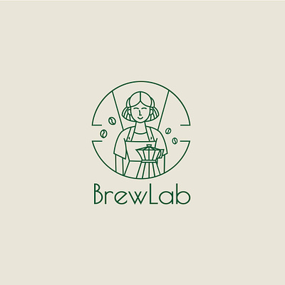 BrewLab branding brew logo brewlab coffee branding coffee logo coffelogo graphic design haddrawn logo line logo linelogo logo logofolio minimal logo minimalist logo