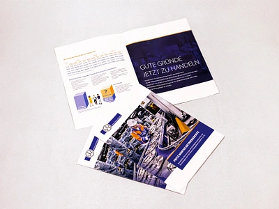 Brochure design blue brochure brochure design business equipment design graphic design metalworking industry micro typography structure