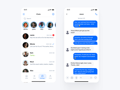 UI design of messaging in app app chat chats design detail media message messaging social ui ux