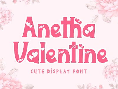 Anetha Valentine beautiful branding christmas cute font design font font design graphic design handwritten illustration logo lovely ui valentine wedding