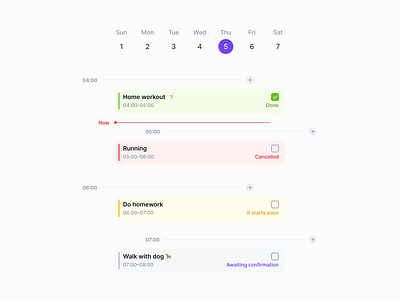 UI calendar assets app asset calendar design hours minimalism time timeline ui ux