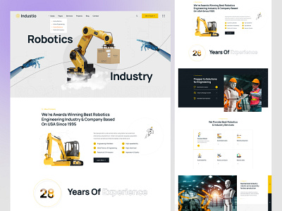 Industry & Factory Website UI Template Design 3d animation branding digital marketing graphic design landing pages light dark logo motion graphics product design saas seo smm template design ui ui designer ux designer