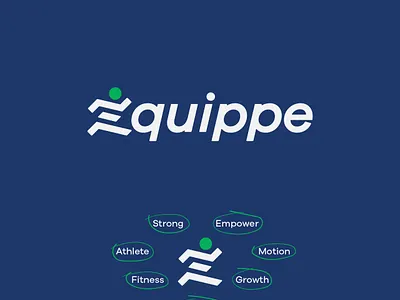 E Athlete Move Logo athlete body e e logo empower equipment fitness forward gym letter e life logo motion move person sports sportsperson sportswear training wordmark