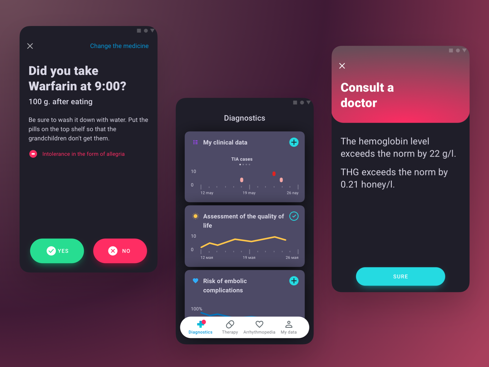 An app for tracking cardiovascular diseases 2018 app design heart mobile sketch ui ux