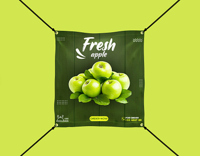 Check out this stunning Fresh Green Apples Banner Design – craft branding graphic design