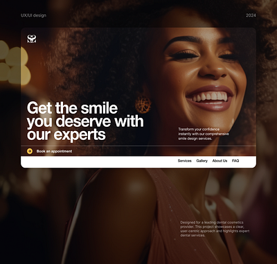 Landing Page Design for Smile Design Company in Miami design graphic design landing page smile ui ux