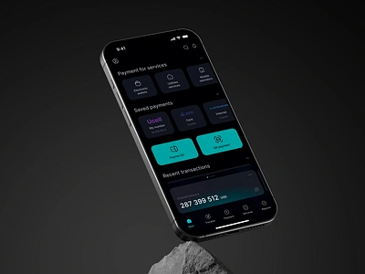 Mobile App Redesign / Payme app bank behance black card dark design dribbble figma minimalistic mobile app payment project ui ux