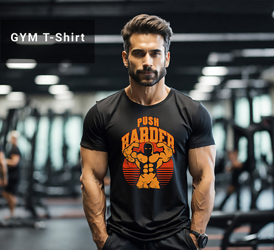 Motivational T-shirt Design Fitness T-Shirts branding clothing design fitness graphic design gym illustration minimalist modern motivation motivational t shirt t shirt design typography vector