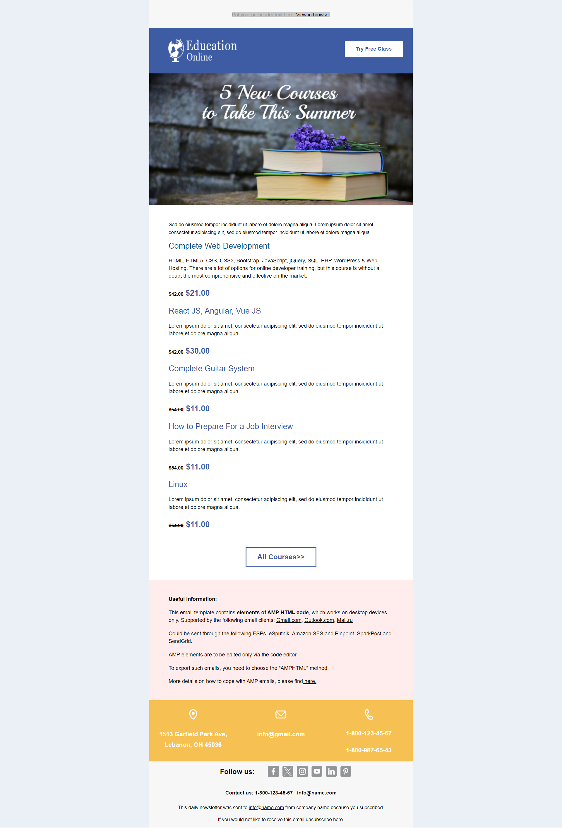 Example of Email Marketing Setup