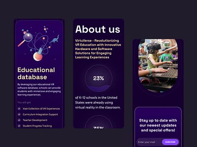 VirtuVerse responsive adaptive layout app best mobile app design education education website figma design illustration mobile app design responsive responsive design scalable graphics ui design ux design virtual reality vr web responsive