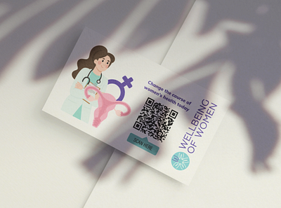 Women's health charity donation card business card canva donation card graphic design wellbeing of women