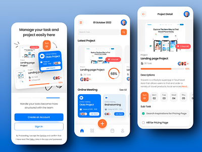 Task and Project Management App app app design app ui app ux calendar mobile app design manager mobile mobile app project management schedule planner task task management task manager task tracker app ui ui design user experience ux ux design