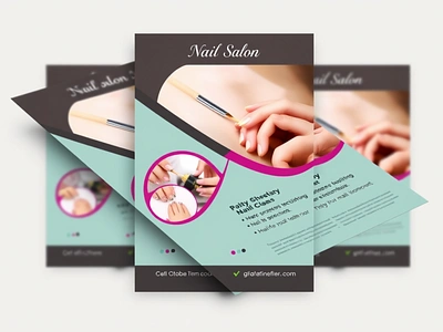 Nail Salon Brochure Tri-Fold Template animation branding graphic design motion graphics