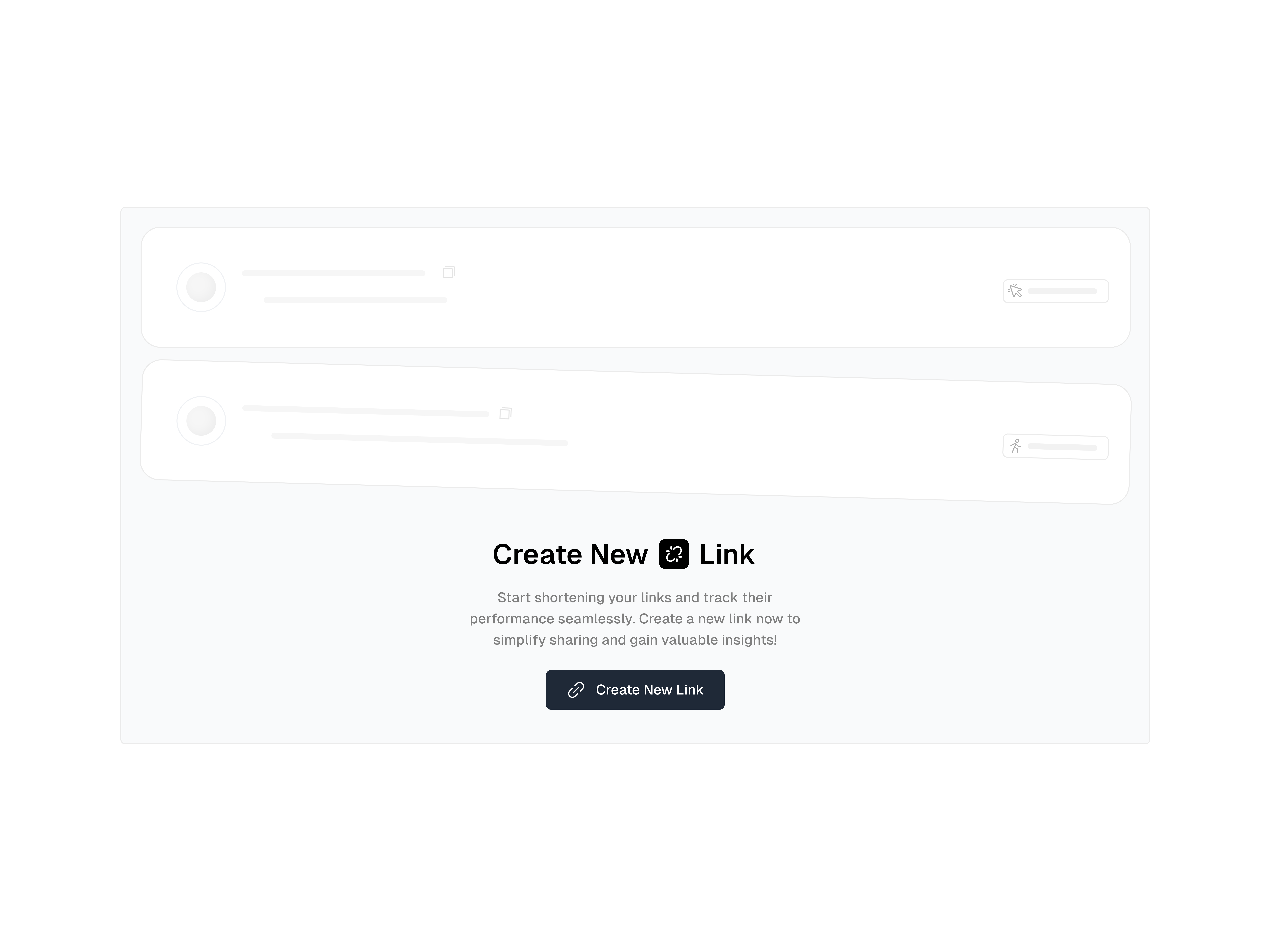 Call to Action Design call to action card design illustration link shortener product ui ux website